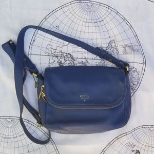 Blue Cross Body Fossil Purse